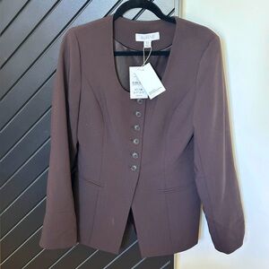 Aligne scoop neck Daphne blazer in brown. Size UK10. Worn only ONCE! Pristine.